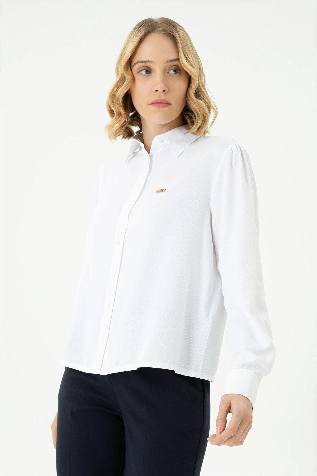 Kad_n Beyaz Uzun Kollu G_mlek - U.s. polo assn фото 3