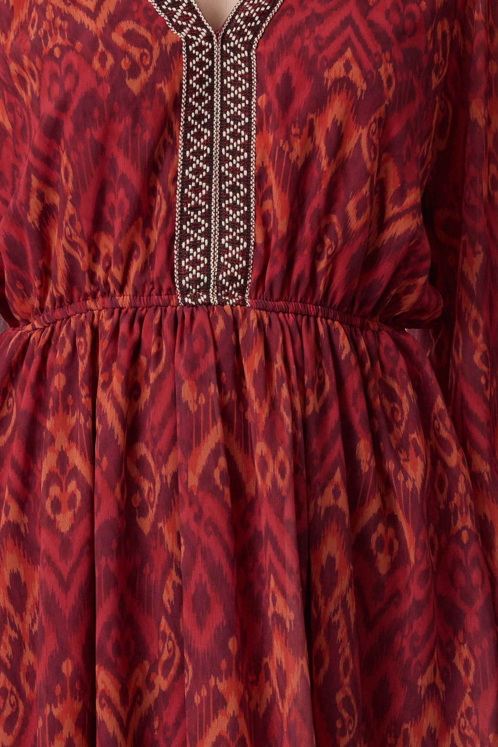 TRENDYOLMILLA Bordo Cicekli Mini Dokuma Elbise TWOAW25EL00182 фото 8