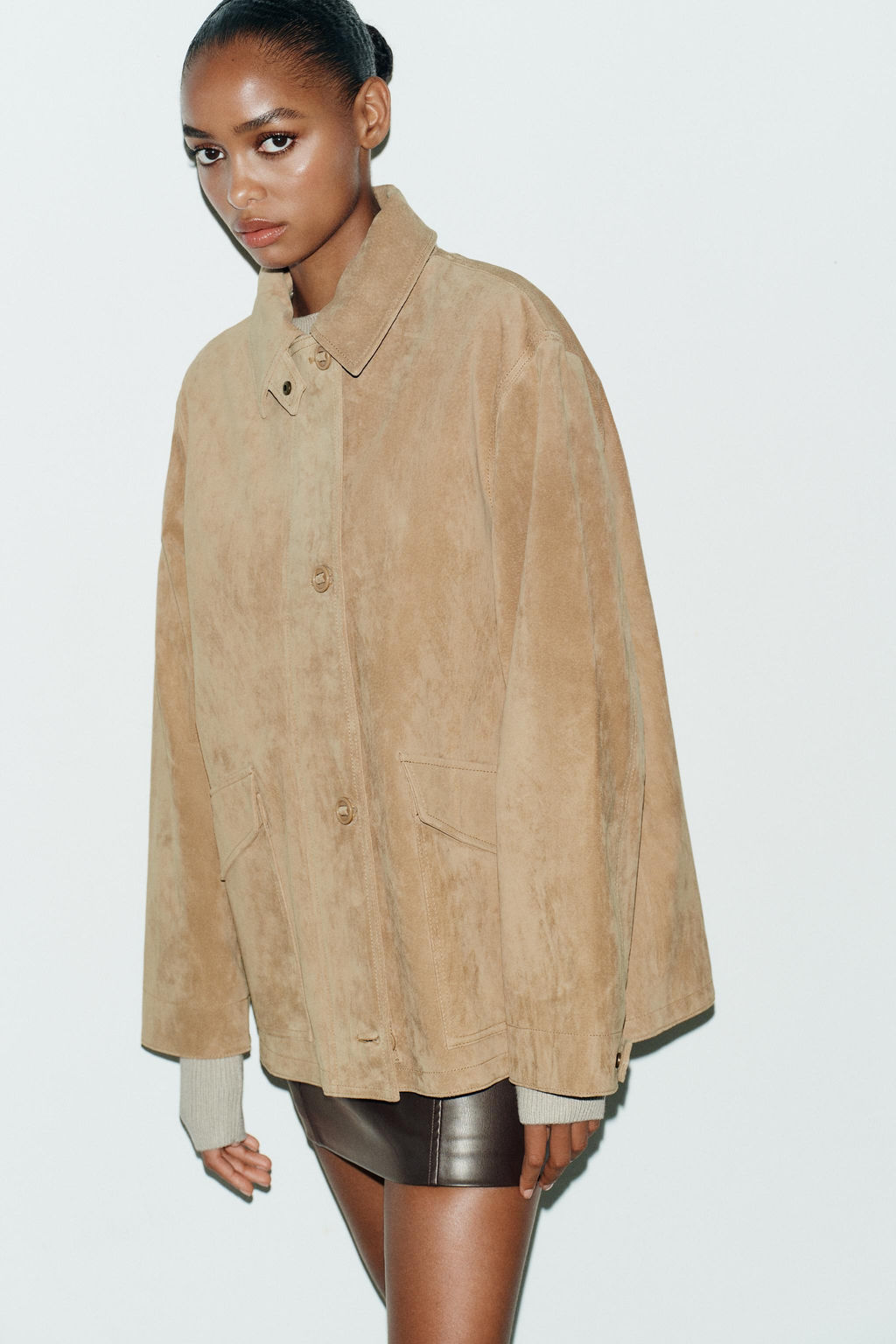 SUEDE LEATHER JACKET - Zara фото 5