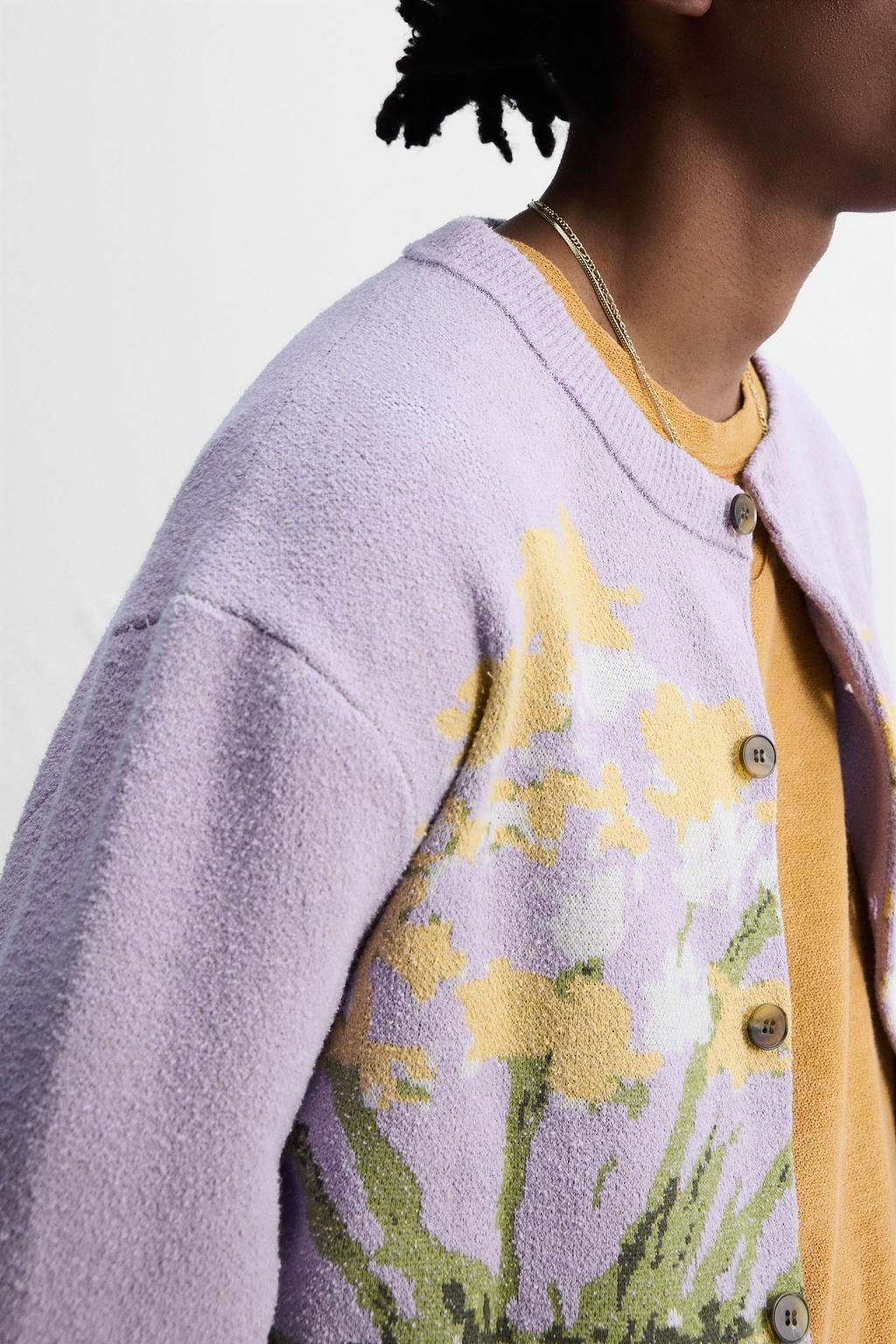 FLORAL JACQUARD CARDIGAN OTIS KWAME KYE QUAICOE - Zara фото 6