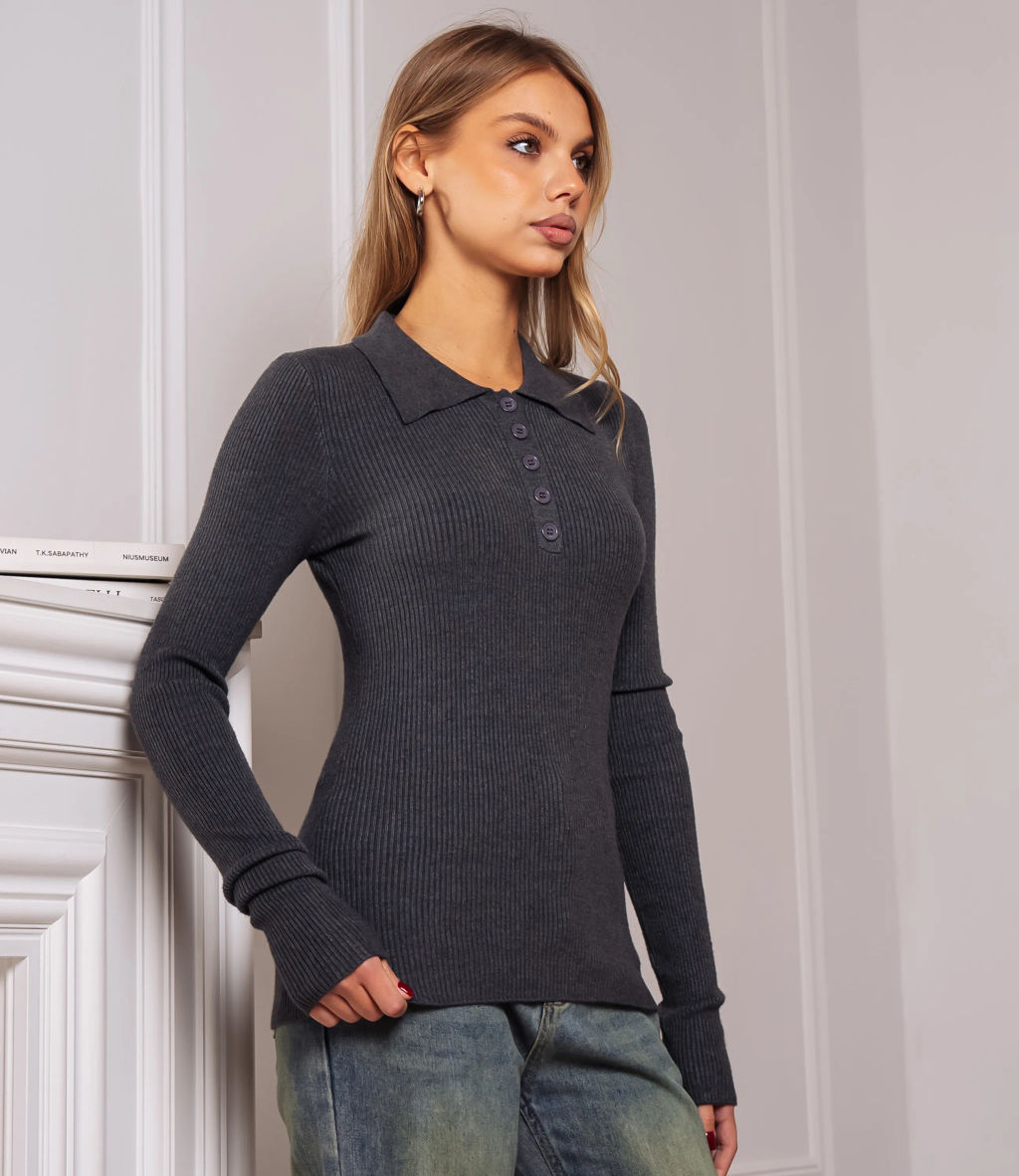 Джемпер #КТ3127, серый