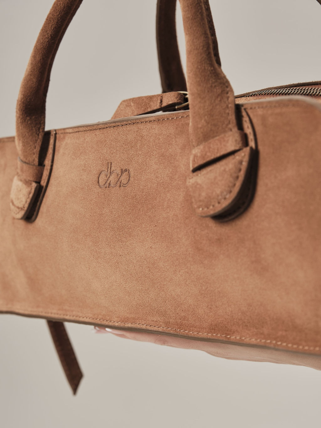 Замшевая сумка багет Doxie DBR 31157 св.коричневый фото 9