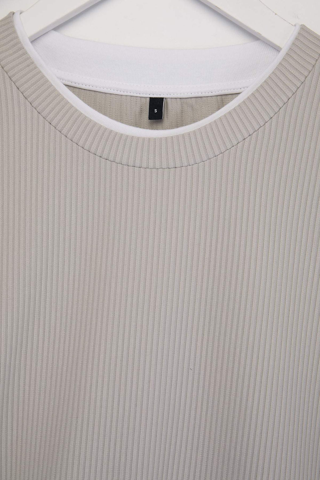 Gri Oversize/Genis Kesim Ottoman Orme T-Shirt TMNSS26TS00038 - Trendyolmilla фото 5