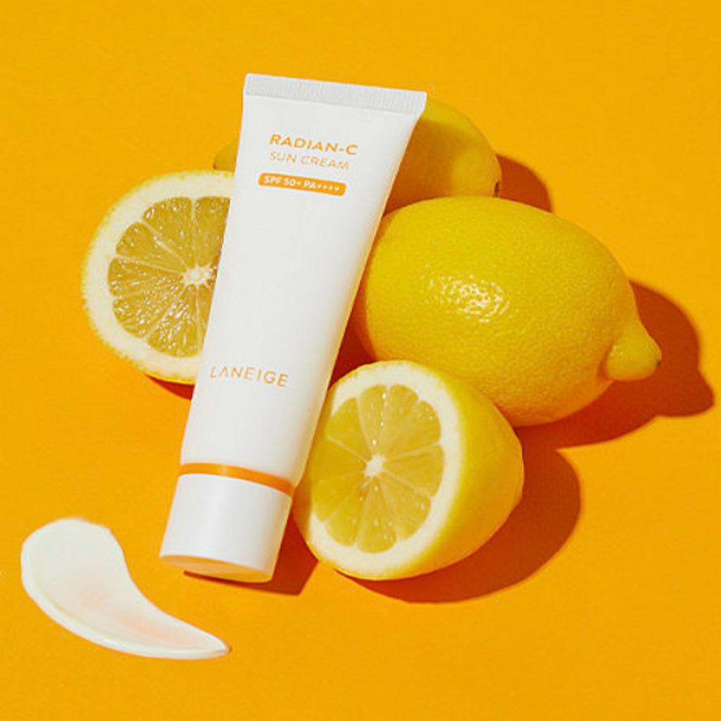 20МЛ! Крем солнцезащитный с витамином С LANEIGE Radian-C Sun Cream SPF50+/PA++++  фото 4