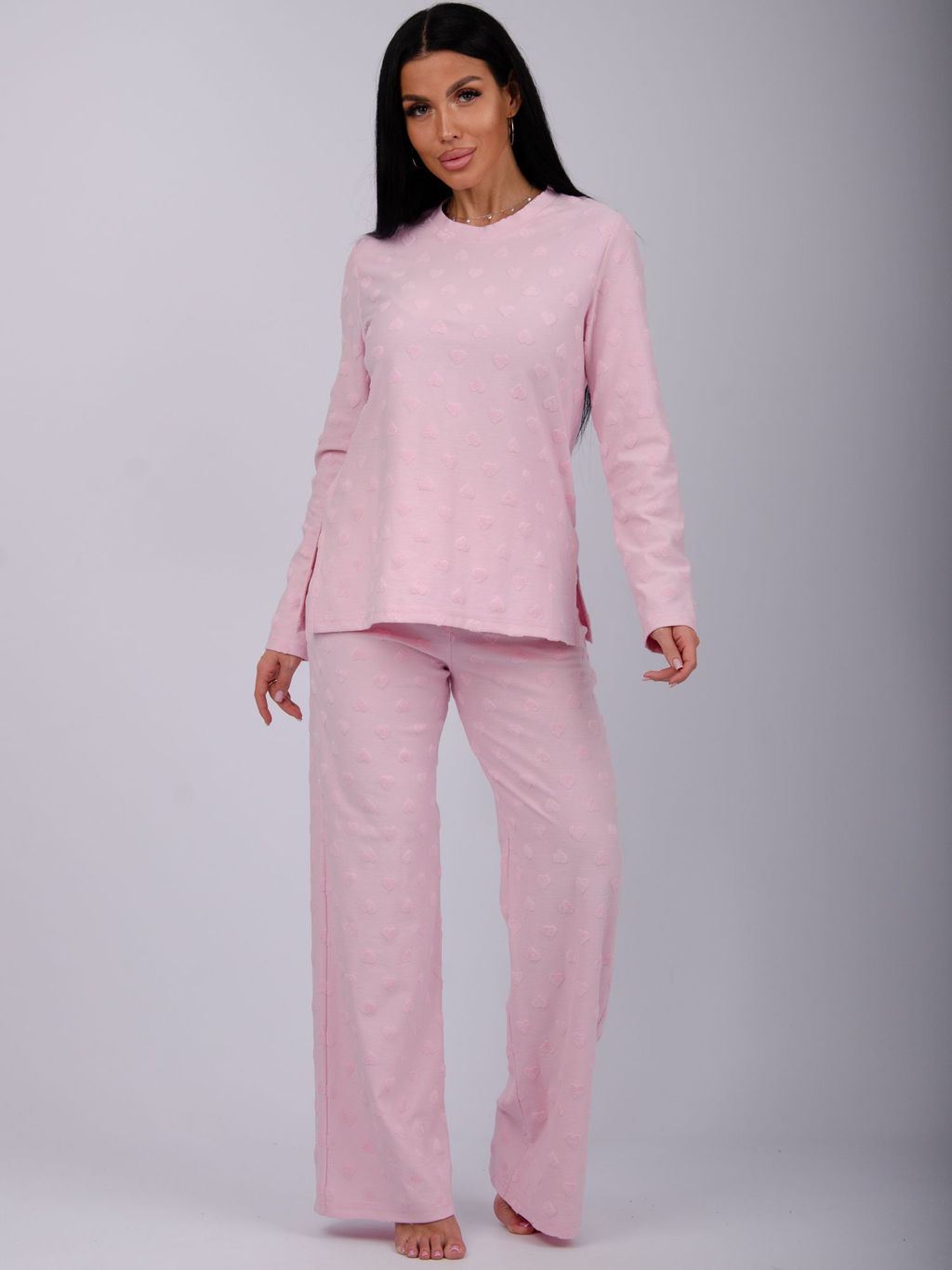 Пижама "Лёгкость 2" розовая, махра