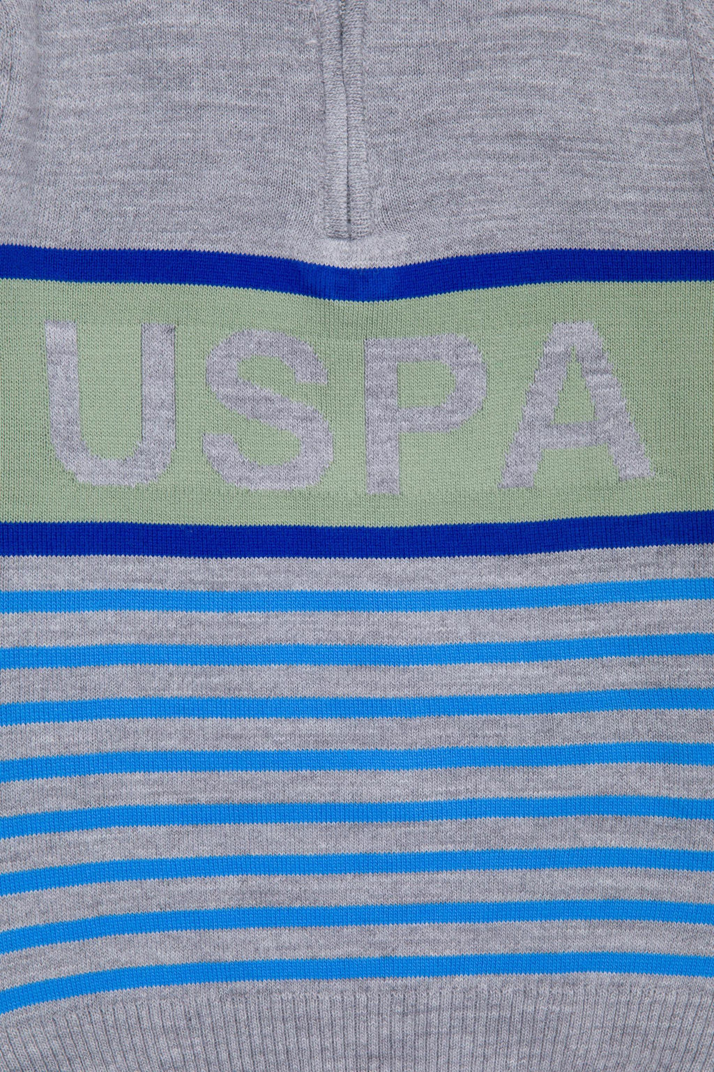 U. S. Polo Assn Серый меланжевый свитер на молнии для мальчика - U.s. polo assn фото 3