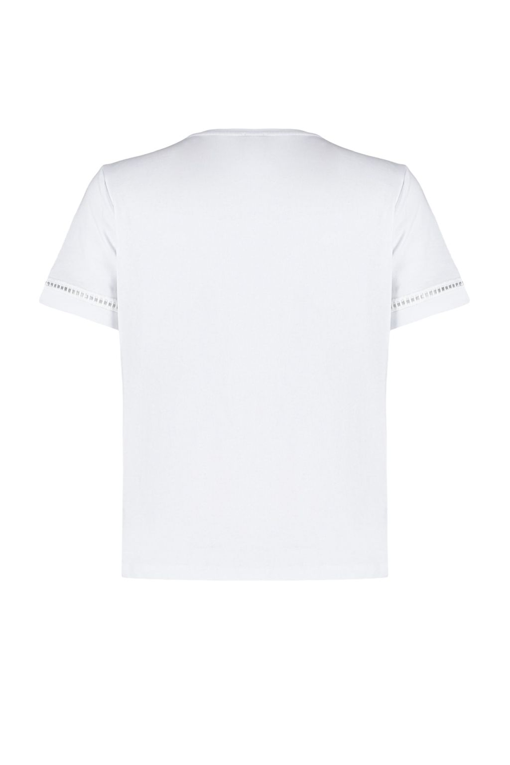 TRENDYOLMILLA Beyaz %100 Pamuk Isleme Detayl? Basic Bisiklet Yaka Orme T-Shirt TWOSS23TS00012 фото 8