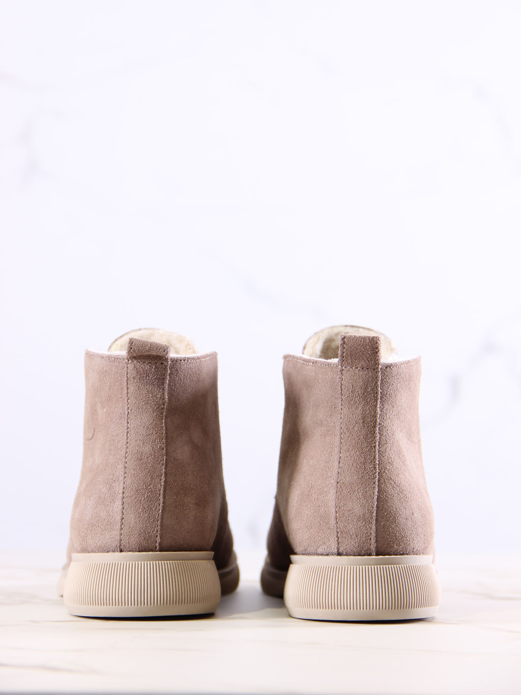 Ботинки 308.патрицияka.Капучино замша R/шерсть