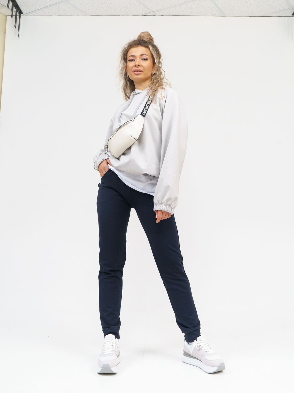 756 Брюки "Серо-синий"