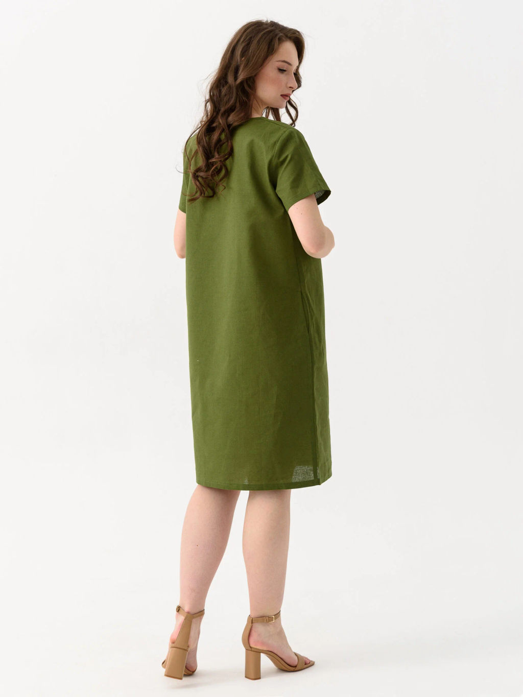 Платье Хлопок 70%, Лен 30% Вологда - Оптима фото 3
