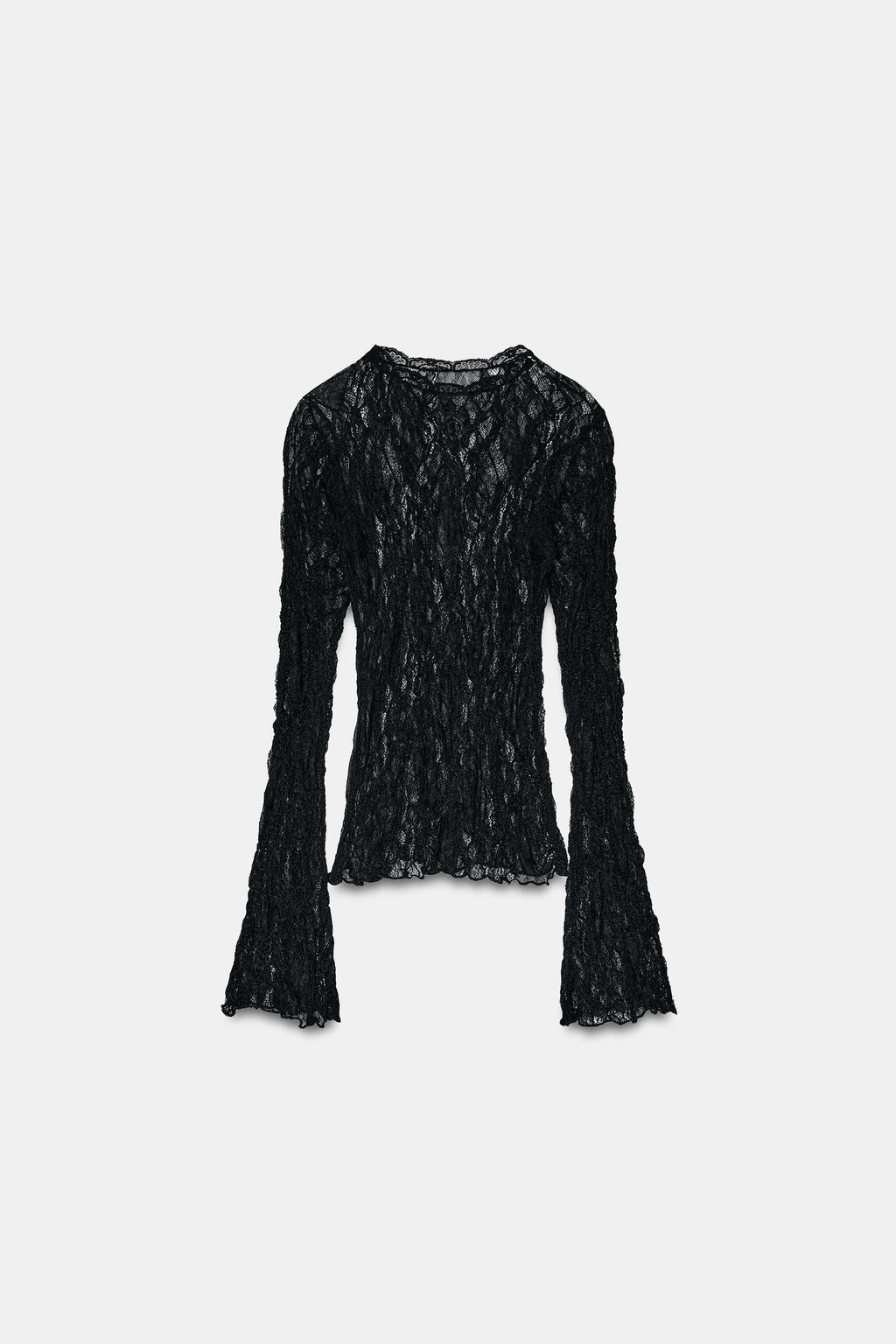 LACE LONG SLEEVE TOP - Zara фото 11