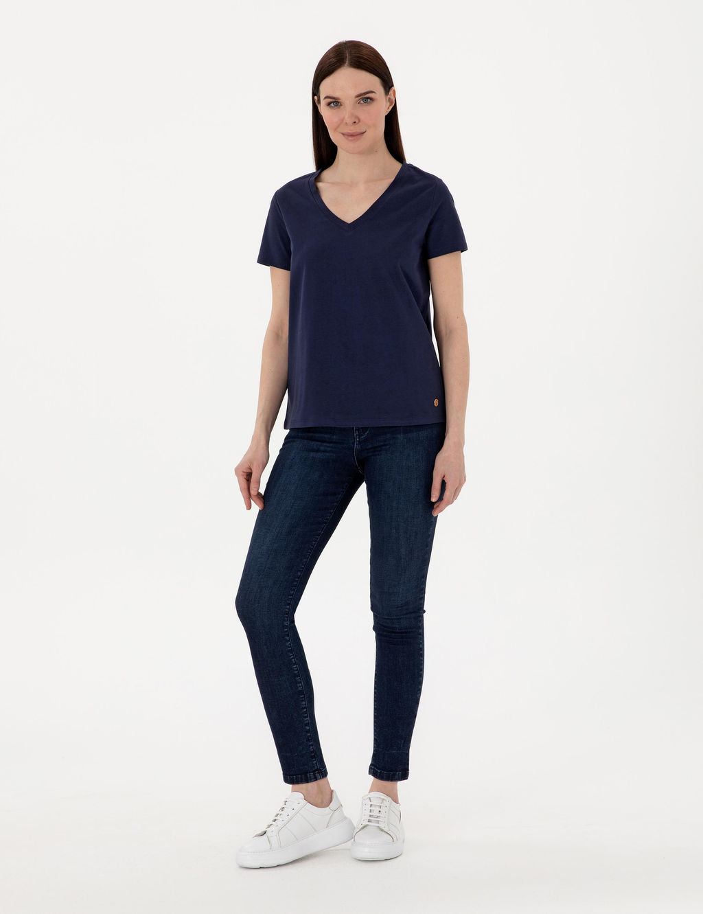 Lacivert Regular Fit V Yaka Basic Ti__rt - Pierre cardin фото 4