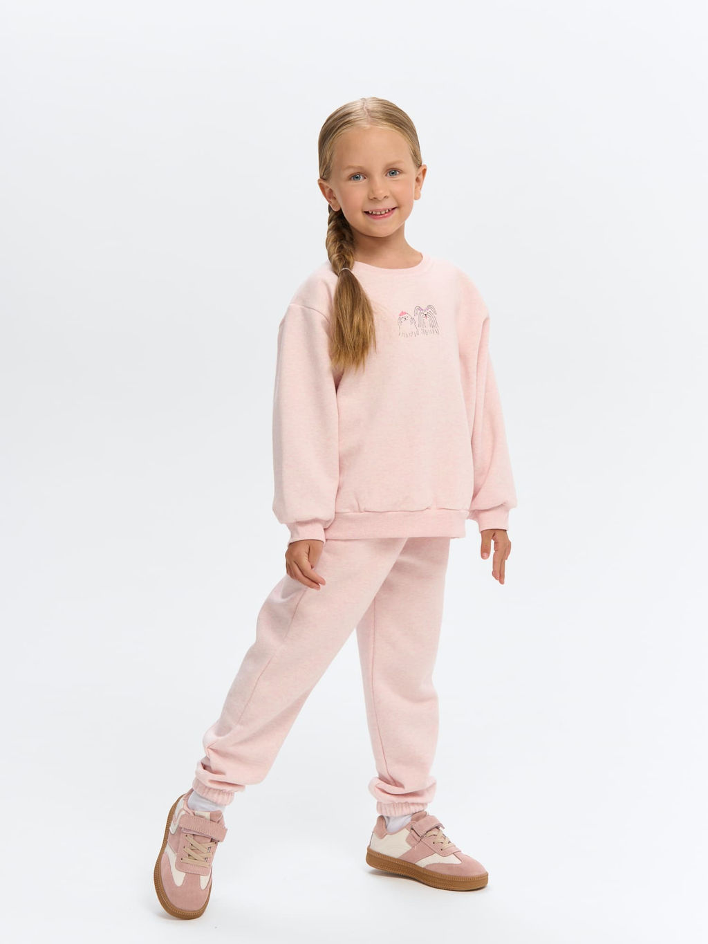 Свитшот Персик с вышивкой утепленный - Bungly фото 3