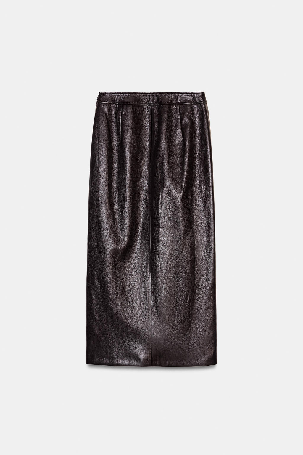 LEATHER EFFECT MIDI SKIRT - Zara фото 15
