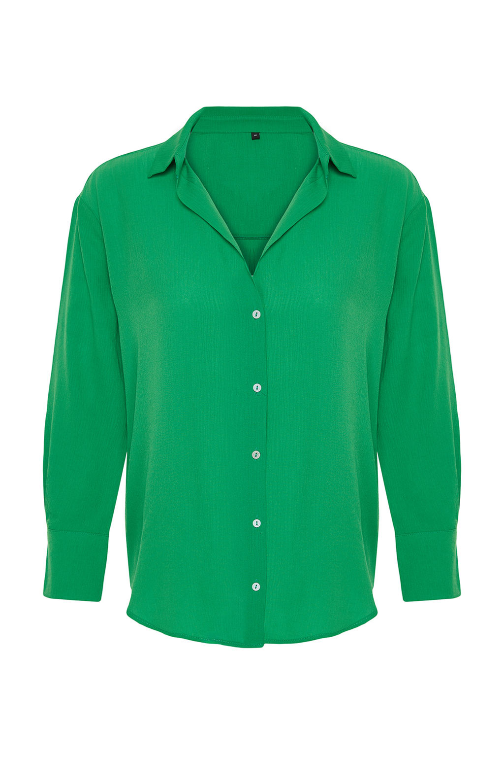 TRENDYOLMILLA Lacivert Basic Oversize Genis Kal?p Dokuma Gomlek TWOAW24GO00207  фото 22