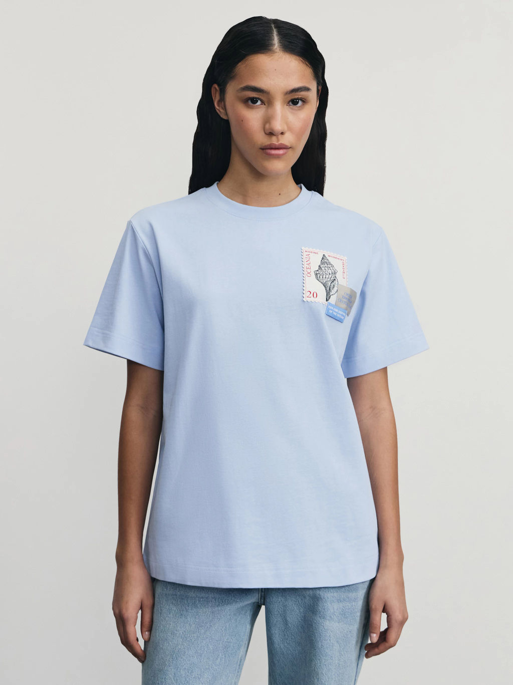 Футболка из хлопка с нашивками / Zarina  фото 5