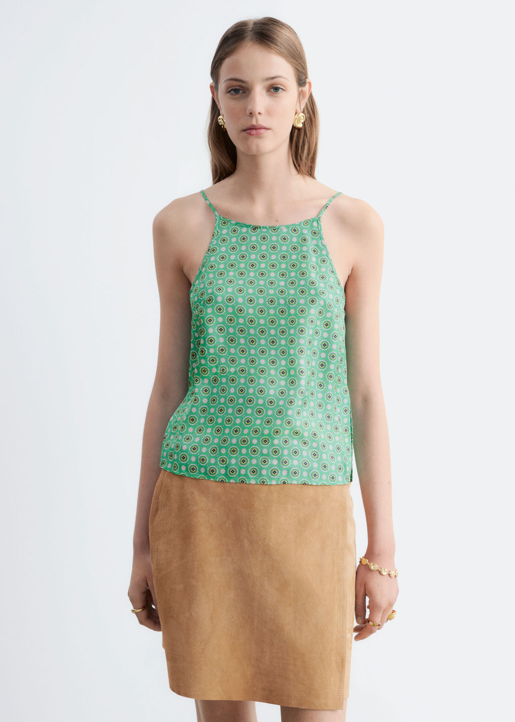 Top de seda con ribetes en contraste - H&m фото 2