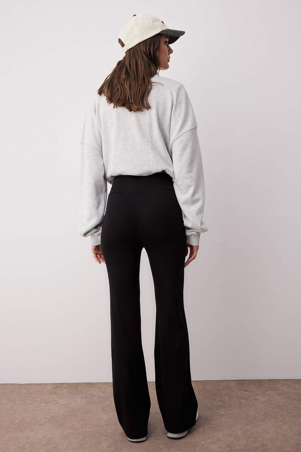 Gri Melanj- Siyah Ispanyol Paca 2li Paket Pantolon TWOAW26PL00057