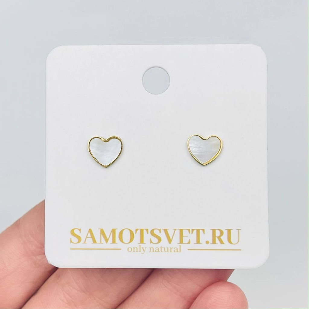 Серьги-пусеты из Перламутра - Радуга самоцветов фото 2