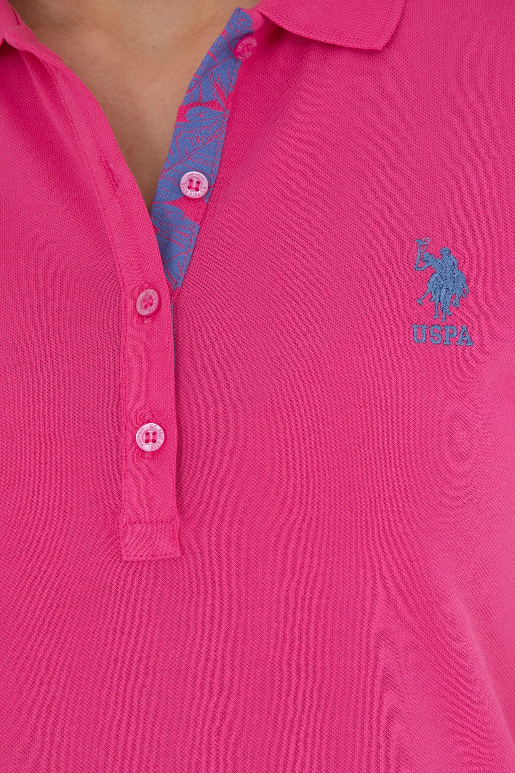 Футболка U.S. Polo Assn базовая цвет фуксии  фото 21