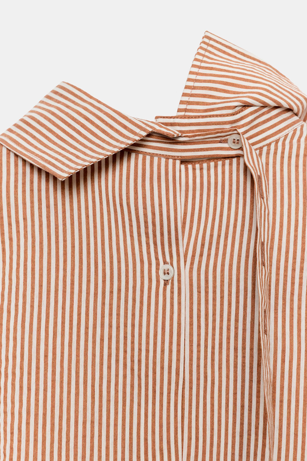 CAMISA BOTONES ESPALDA ZW COLLECTION / blanco-naranja - Zara фото 10