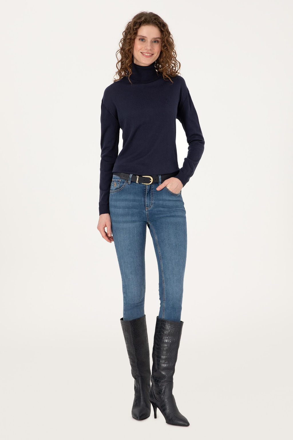 Kad_n Lacivert Basic Kazak - U.s. polo assn фото 4
