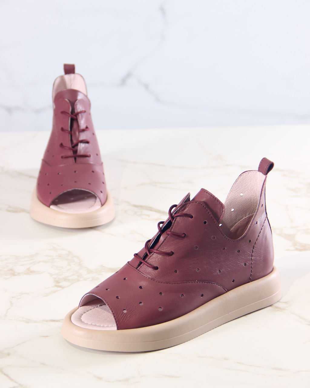 Босоножки 1059.0132c.Гнилая вишня+какао