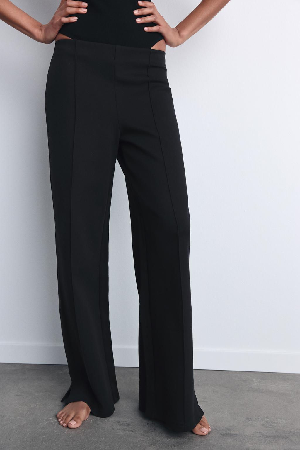 INTERLOCK KNIT TROUSERS WITH VENTS - Zara фото 2
