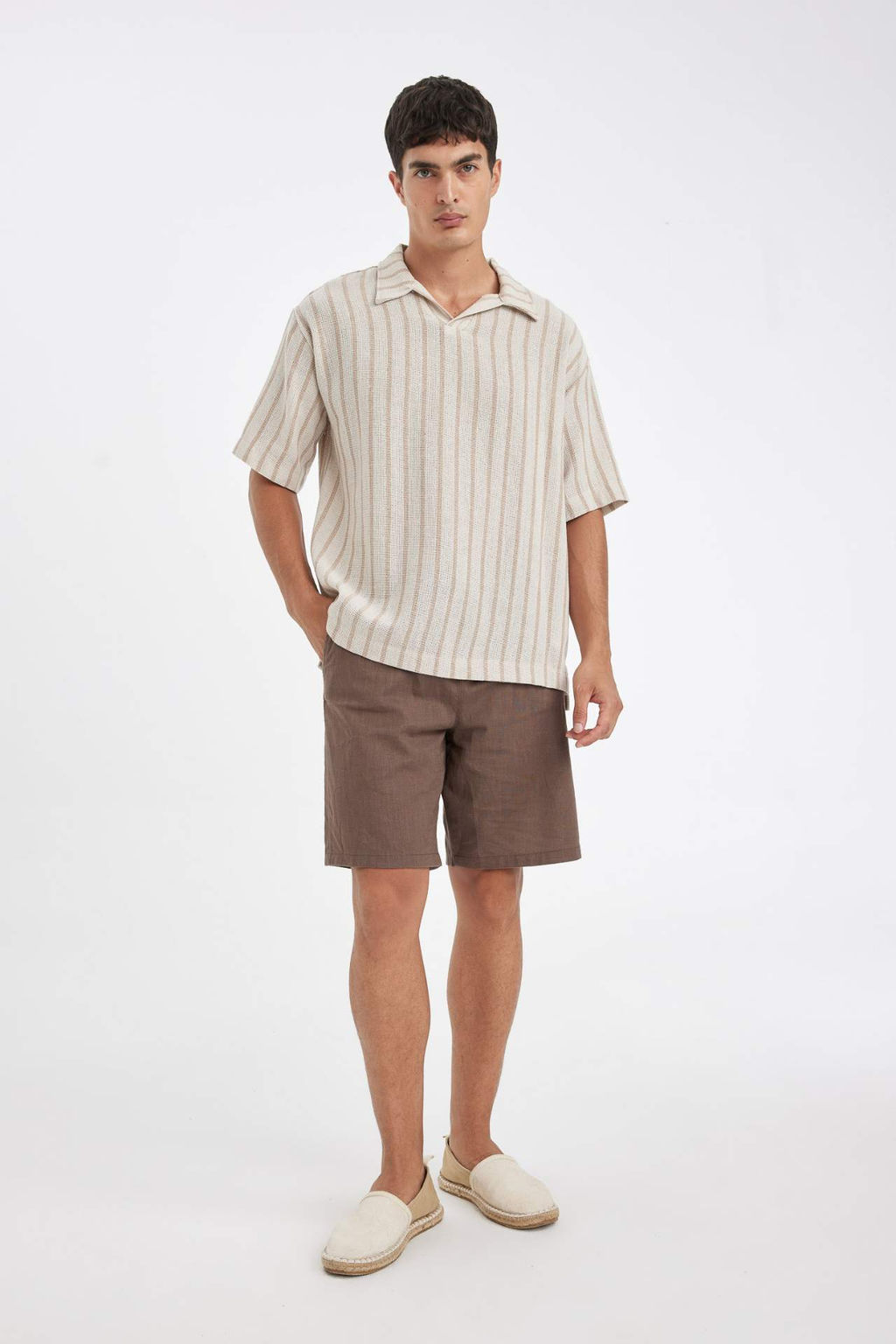 Relax Fit Pamuklu Bermuda Sort - Defacto фото 6