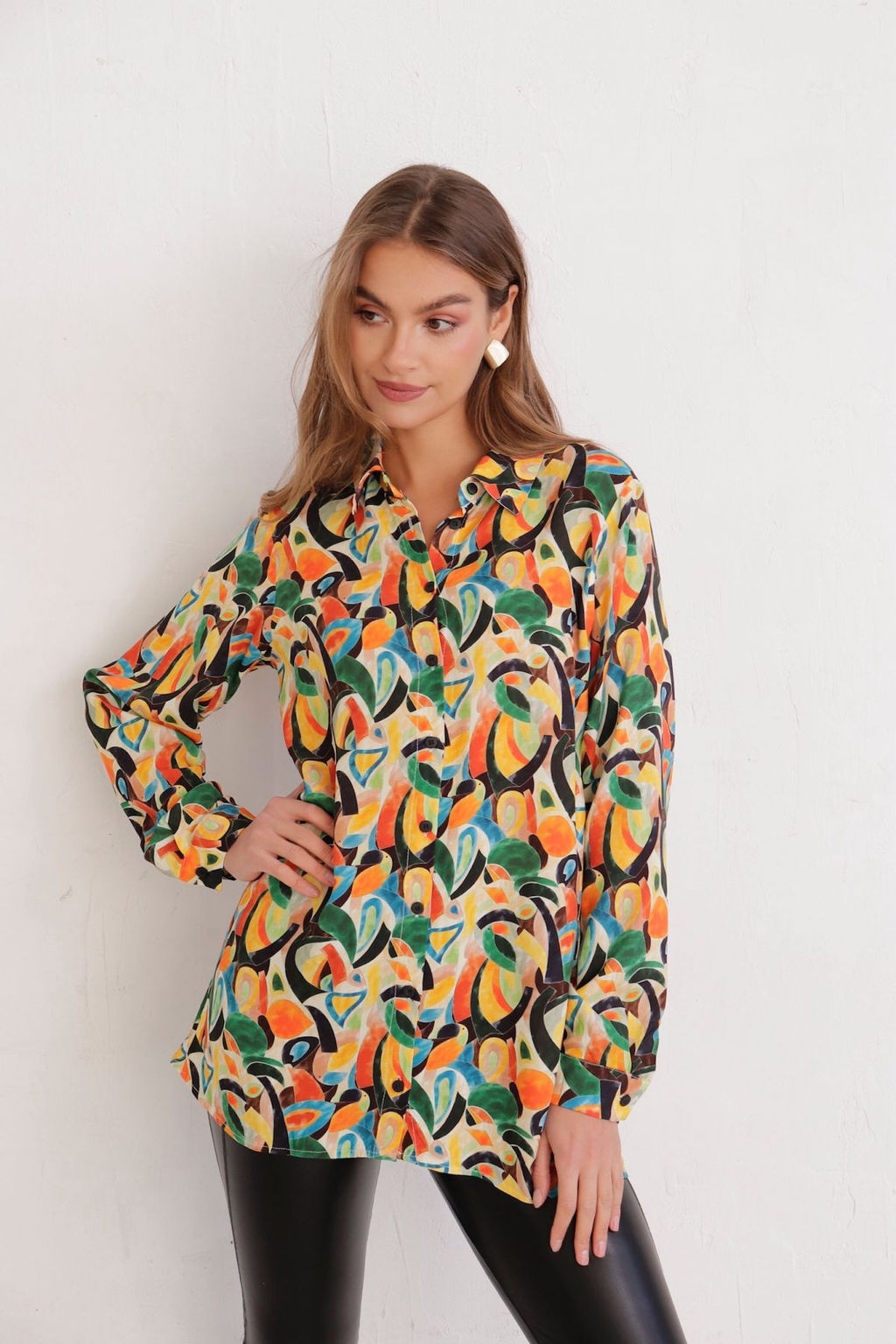 11188 Рубашка с ярким принтом - Martichelli фото 5