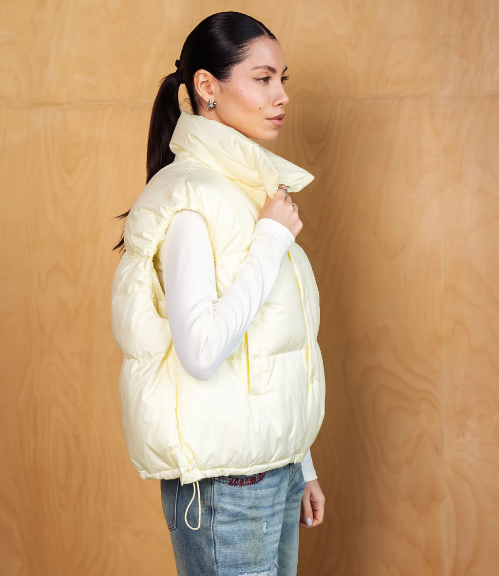 Жилет #КТ6997, светло-жёлтый - Dommod фото 2