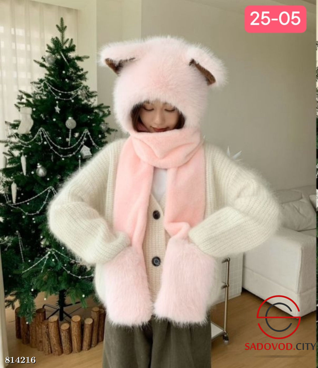 Шапка с отворотом и ушками - Bruno фото 4