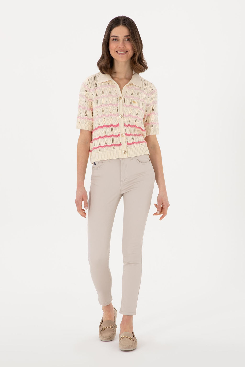 Kad_n Bej Toothpick Fit Kanvas Pantolon