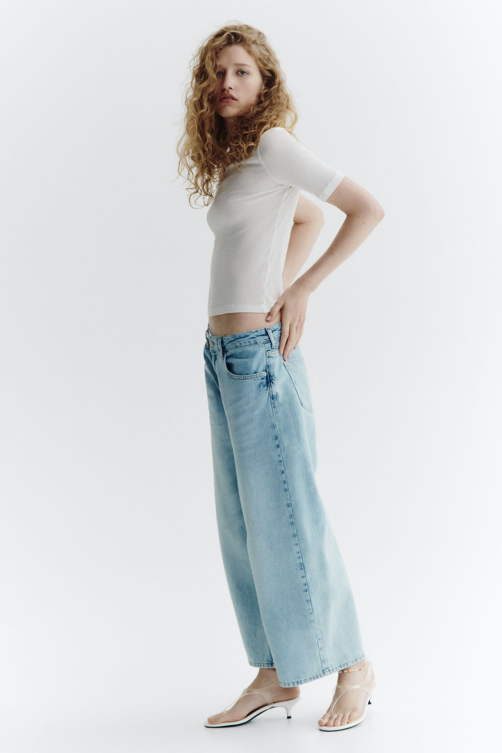 Wide Regular Waist Ankle Jeans - H&m фото 2