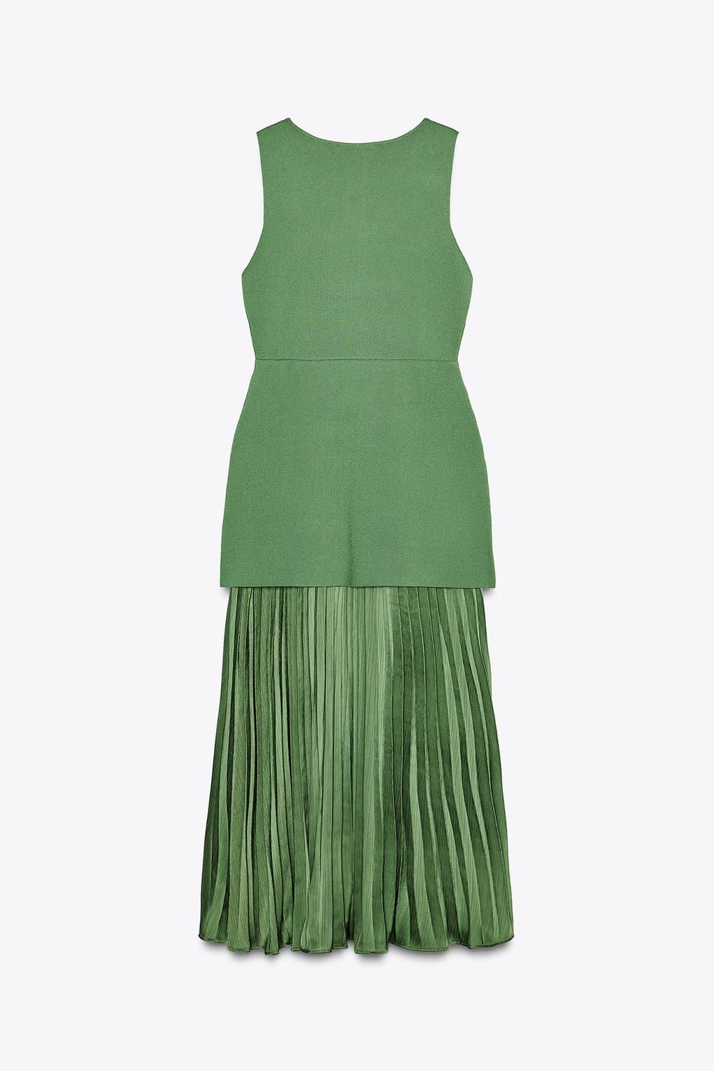 PLEATED KNIT COMBINATION DRESS - Zara фото 9