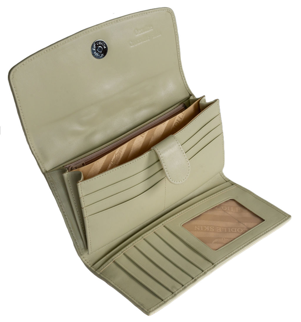 Кошелек Sefaro из кожи крокодила белый  фото 4