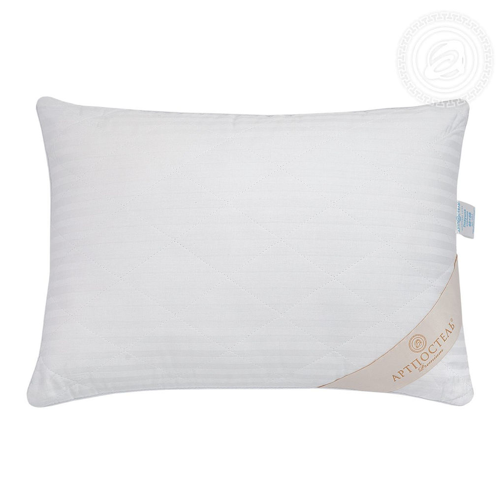 Подушка страйп-сатин Лебяжий пух 48*68/1 шт. Премиум (сатин) - Артпостель фото 2