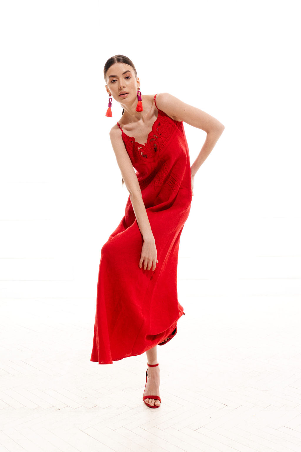 Платье - комбинация 1022 (Лен - 100%) - Elletto фото 33