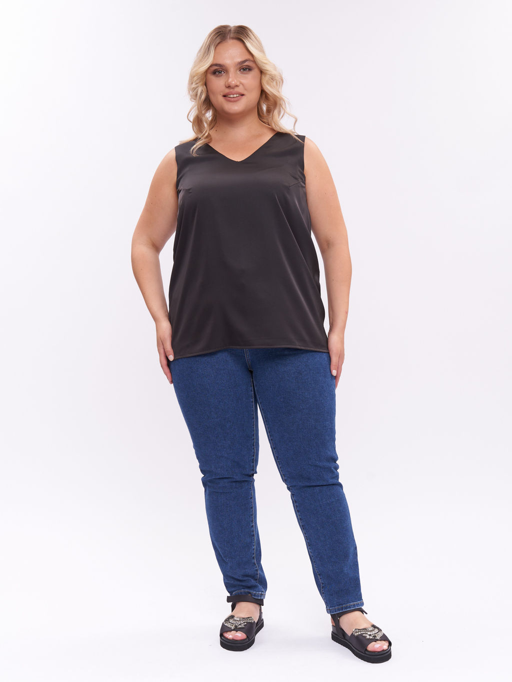 Топ атласный MT10237BLK01 - Артесса фото 5