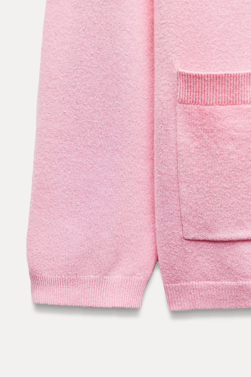 PLAIN KNIT 3/4 SLEEVE CARDIGAN - Zara фото 12