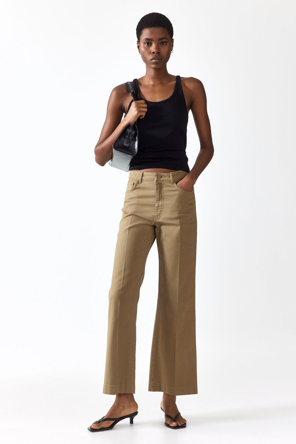 Pantal?n bootcut en lona de algod?n - H&m фото 4