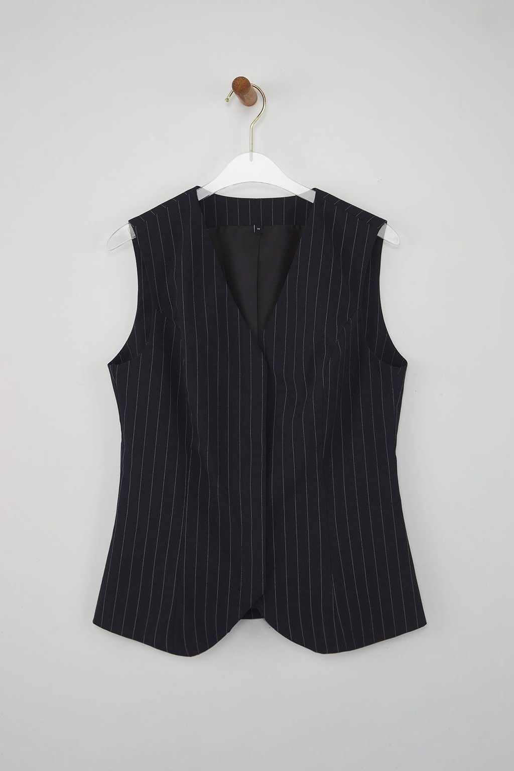 Siyah Ince Cizgili Fitted Dokuma Yelek TWOAW26YE00038 - Trendyolmilla фото 5