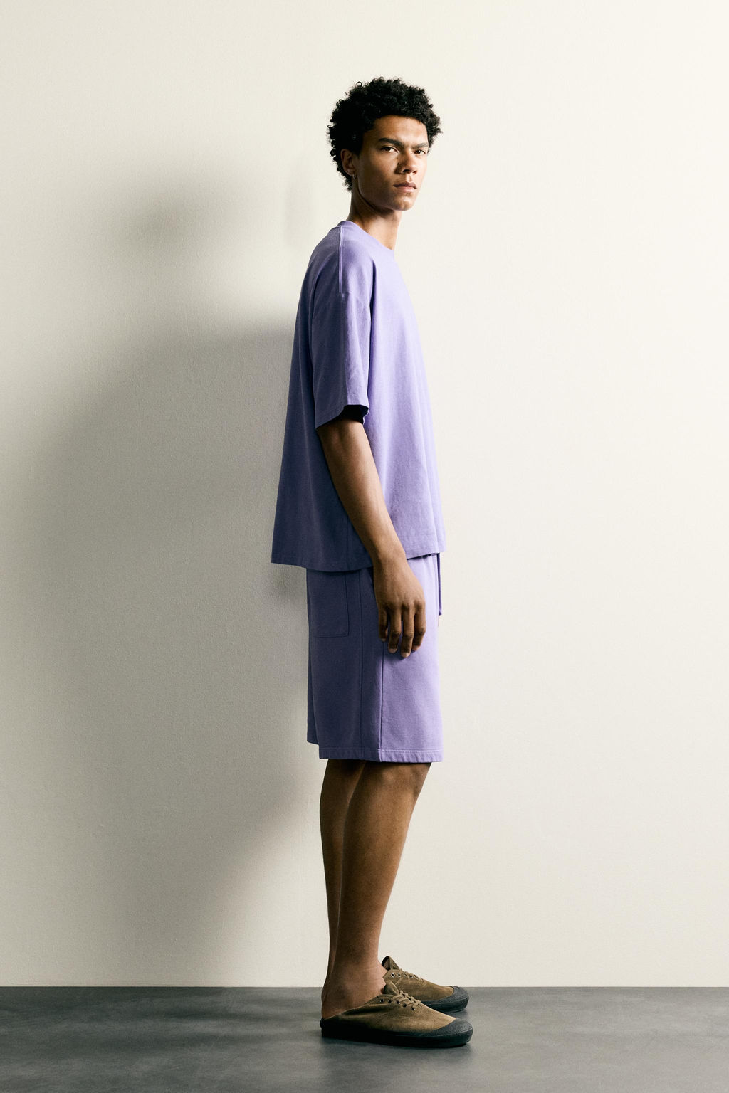 BERMUDA JOGGER B?SICA LAVADA / Morado - Zara фото 4