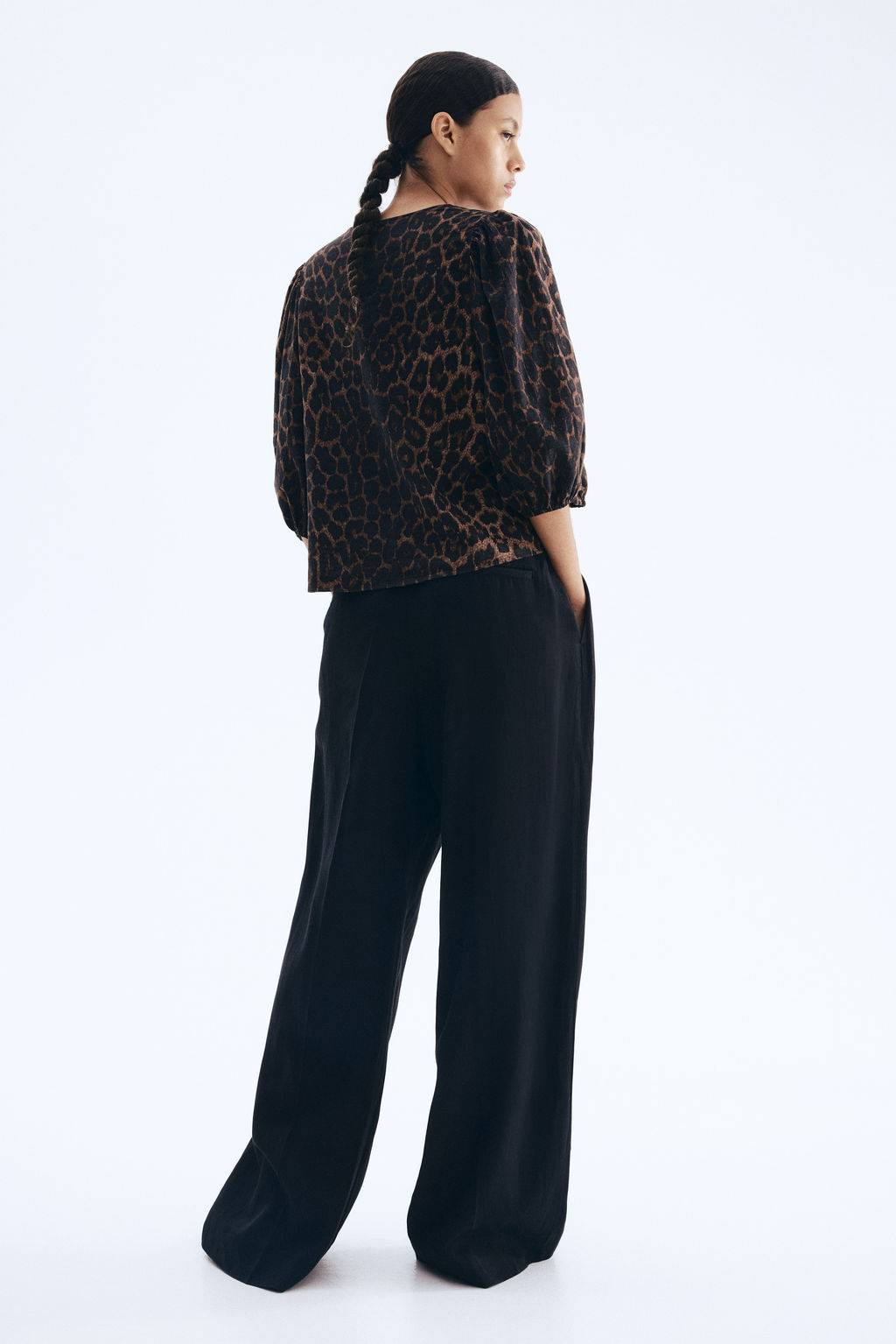 Blusa en mezcla de lino - H&m фото 15
