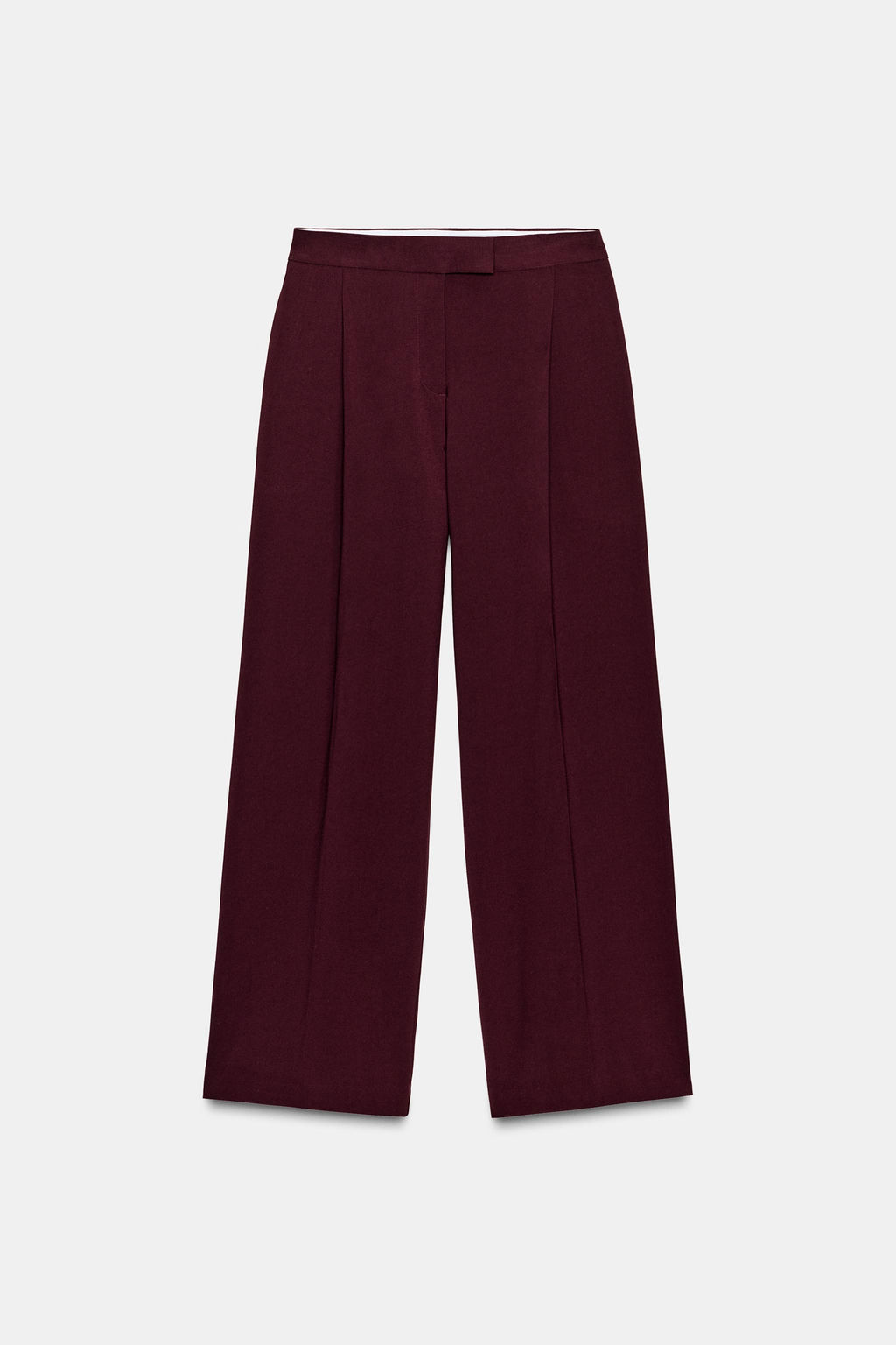 PANTAL?N ANCHO TIRO ALTO / Burgundy - Zara фото 7