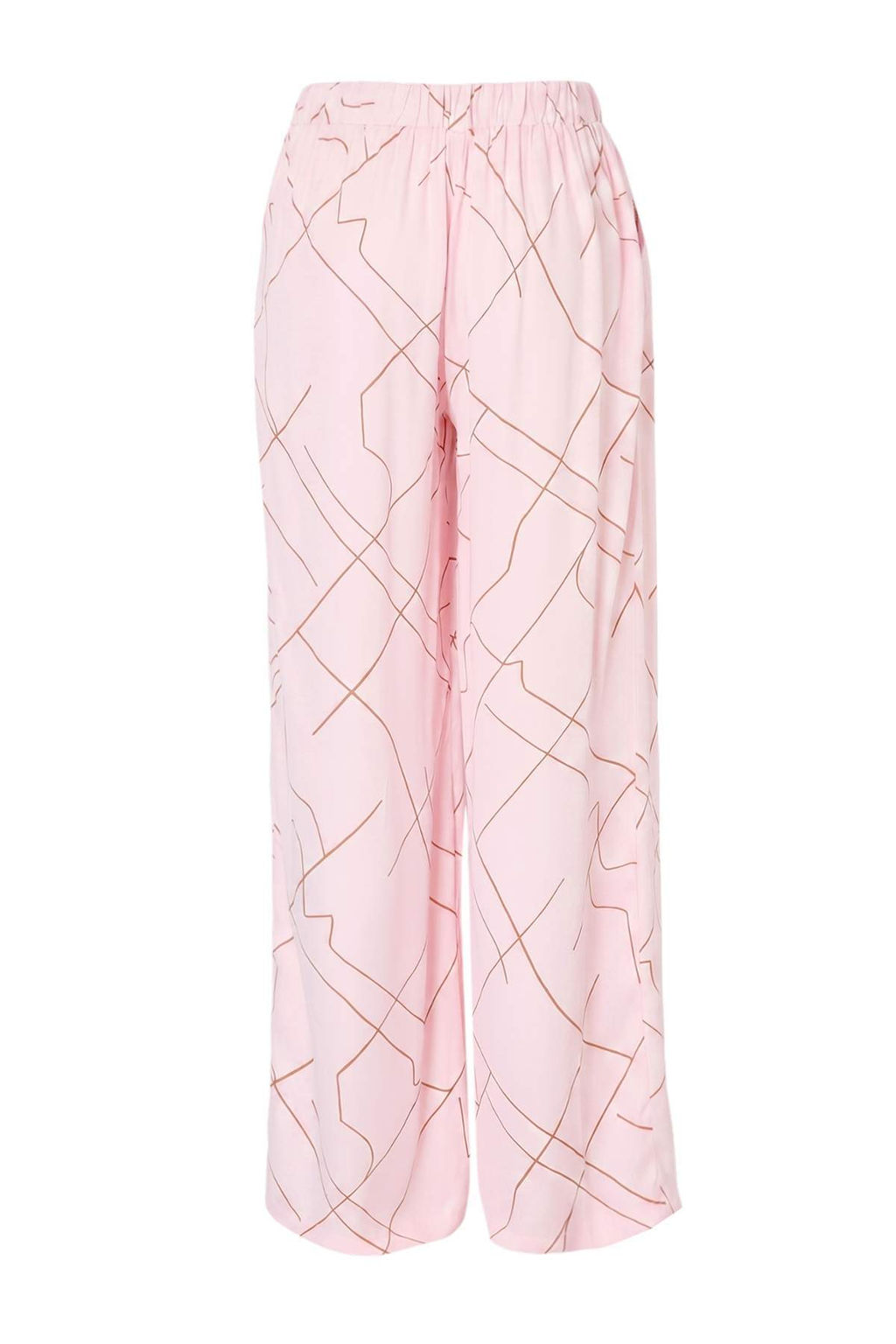 Trendyol Studio Pembe Desenli Arka Beli Lastikli Saten Pantolon TWOSS26PL0013 - Trendyolmilla фото 6