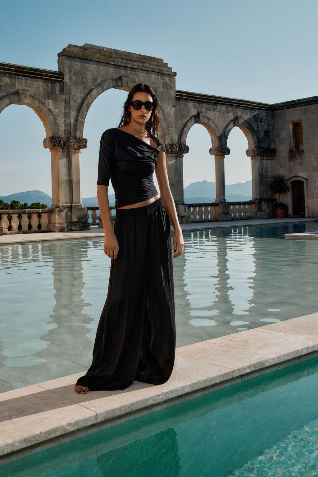 WIDE FLOWING TROUSERS - Zara фото 12