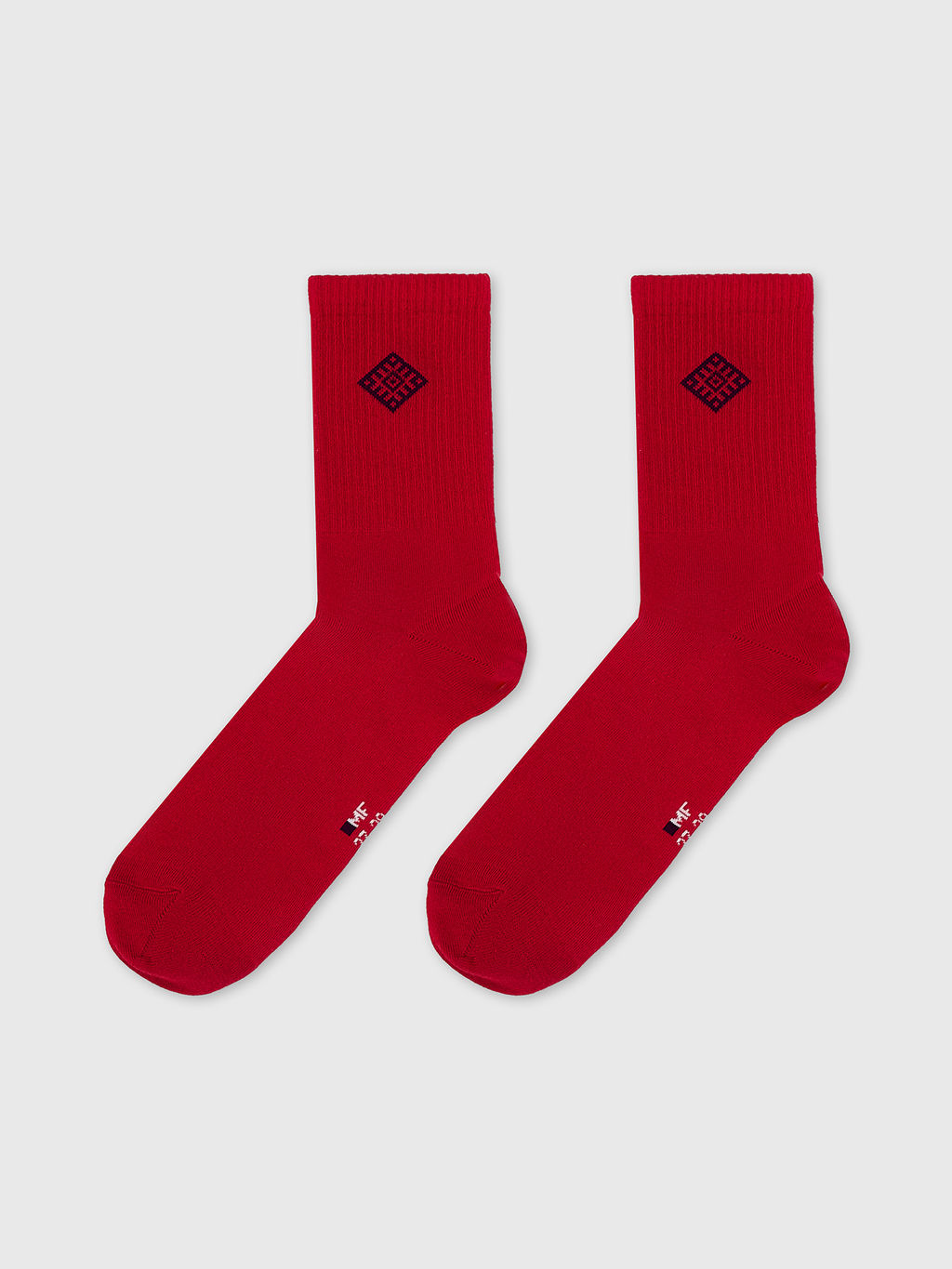 Цена за 5 пар! Носки унисекс красные с рисунком в виде орнамента я.красный 559U-2809