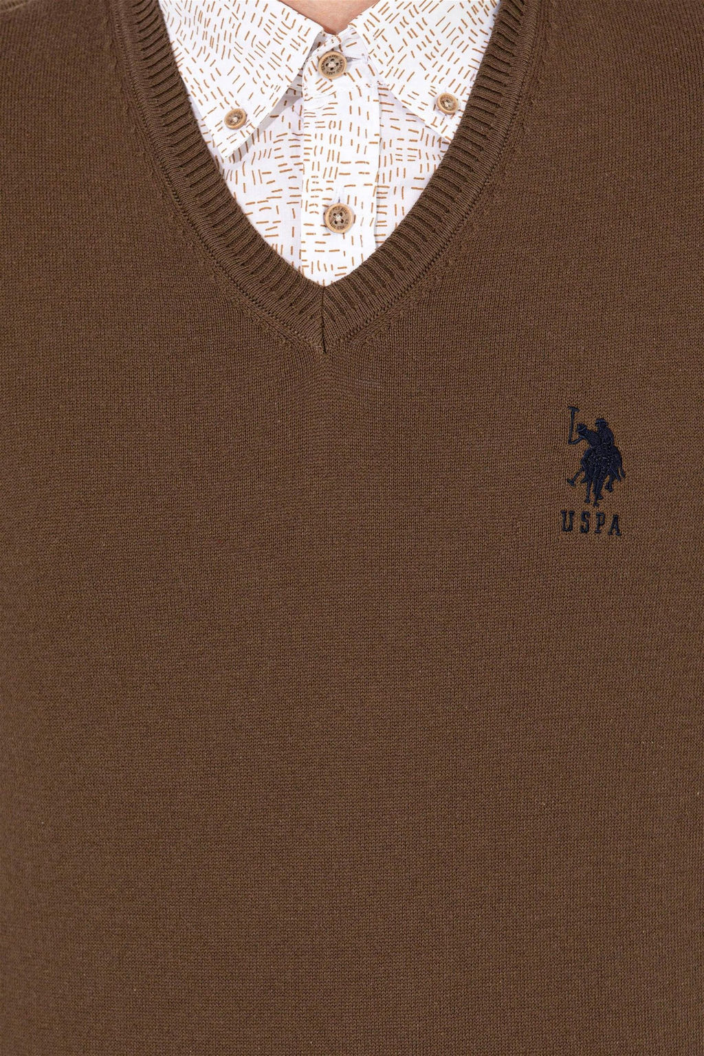 Мужской базовый свитер кокосового цвета Неожиданная скидка в корзине - U.s. polo assn фото 6