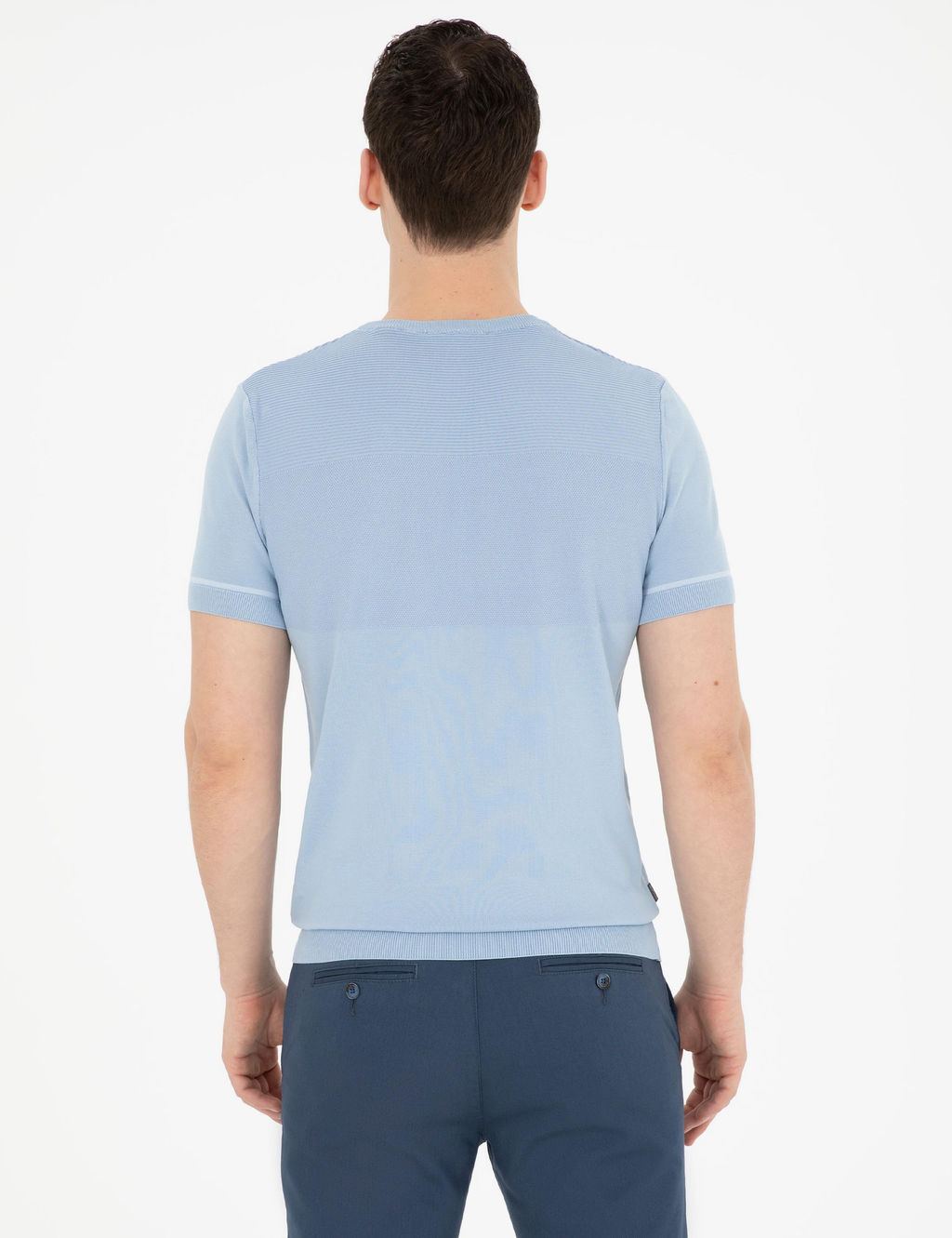 Mavi Slim Fit Bisiklet Yaka Triko Ti__rt